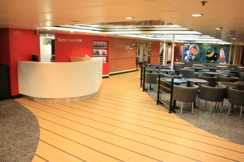 This is now home to the new Information desk and the Barista Lounge 'family area'. 