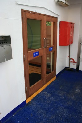 However, new doors leading to the main passenger deck have been installed througout.
