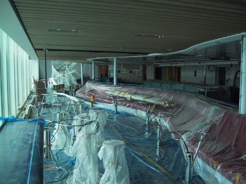 In this later view, taken in July 2005, the furnishings are now mostly in place.