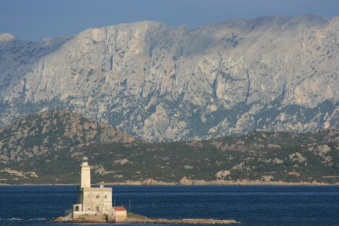 The lighthouse guarding the entrance to the port.