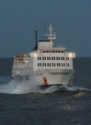 Ionian Spirit (ex-Viking 3, Wasa Express, Roslagen) arriving at Brindisi.