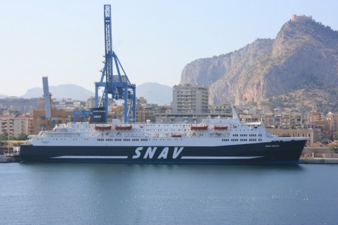 The SNAV Sicilia at Palermo. 