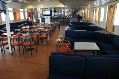 Aft lounge on the main deck.