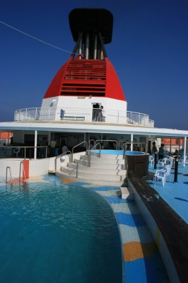 The swimming pool, aft on Deck 8.