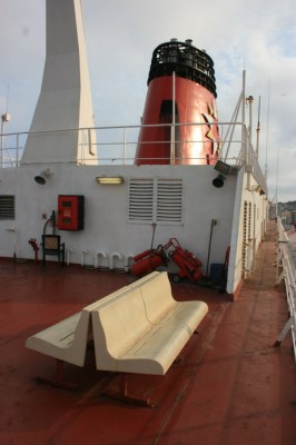 Deck 9 abaft the funnel. 