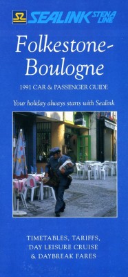 1991 Folkestone-Boulogne ferry guide - the route closed at the end of the year.