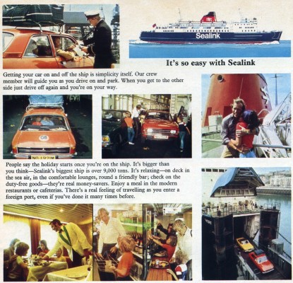 A photoreport of a trip to Boulogne on the Horsa in the 1975 Sealink brochure. 
