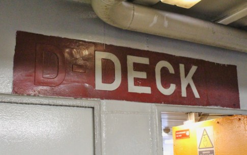 The present day Deck 5 was originally D Deck before the mandatory renumbering of decks on passenger ships was enforced.