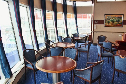 The Reading Lounge on the Baie de Seine, previously the Commodore Lounge in DFDS service. 