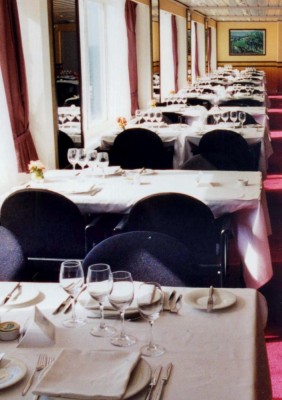The second of the pictures in the last-but-one image is a landscape scene from the Honfleur Restaurant on the Duc de Normandie, as pictured here in 2004.