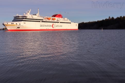 Visborg arriving at Nynashamn.
