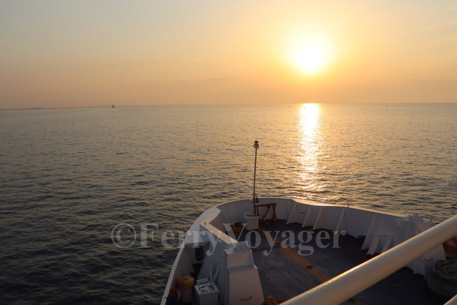 Approaching Brindisi at twilight