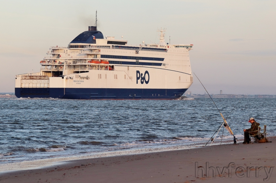 The Pride of Rotterdam passing Spurn Point, August.