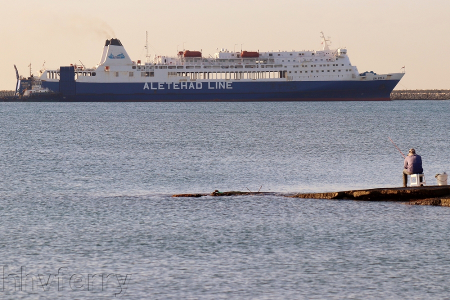 The Daleela entering the port of Limassol.