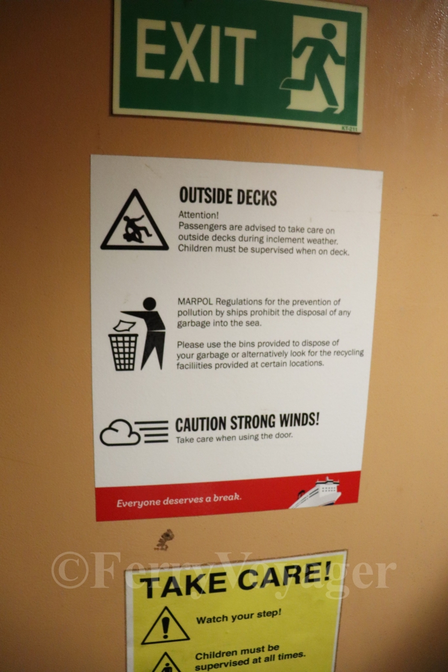 Stena-era branding and signage can also be found