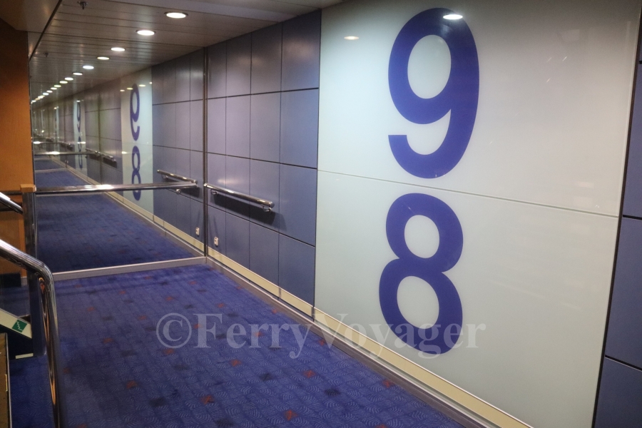 The distinctive original Superfast stairwell numbering survives.