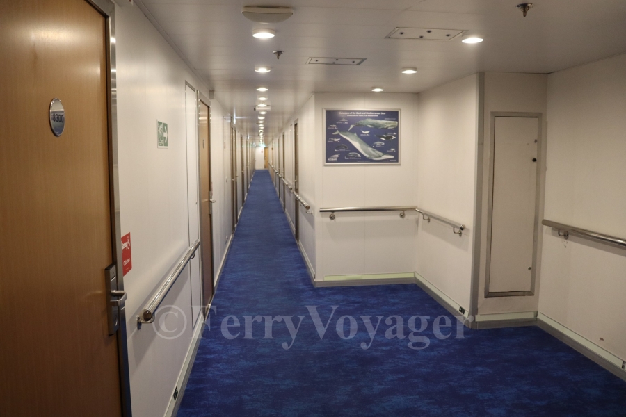 Cabin accommodation has been reinstalled throughout Deck 8, including in the location of the original two small reclining seat lounges.